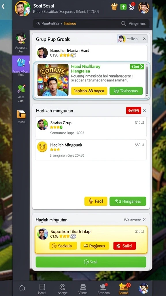 Sistem reward dengan hadiah menarik untuk pemain.