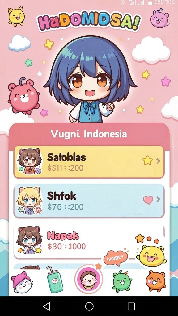 Menu permainan yang mudah dinavigasi dan intuitif.