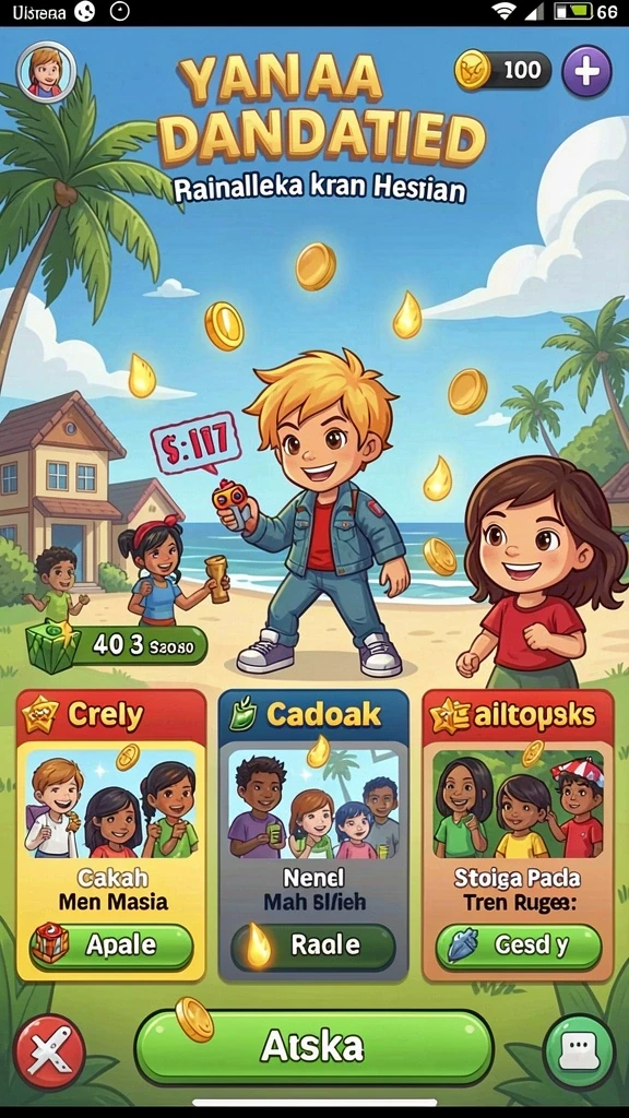 Sistem reward yang memotivasi pemain.