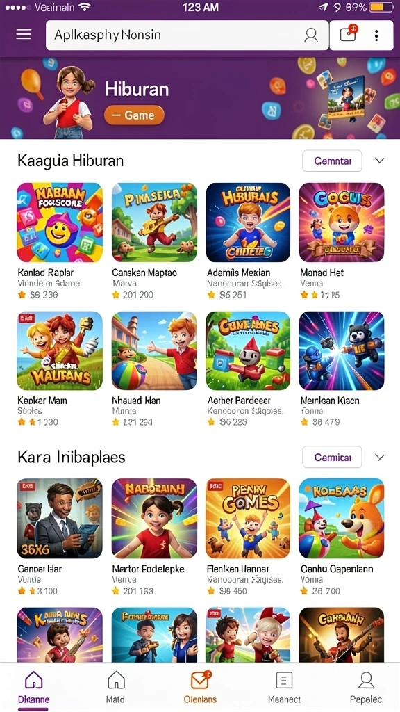 Tampilan awal yang menarik dan intuitif.