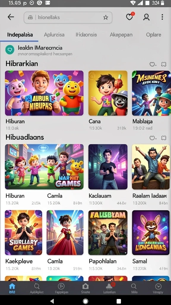 Tampilan utama yang menarik dan mudah dinavigasi.