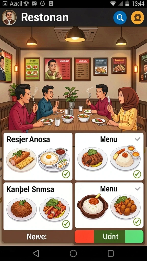Fitur sosial untuk bermain bersama teman.