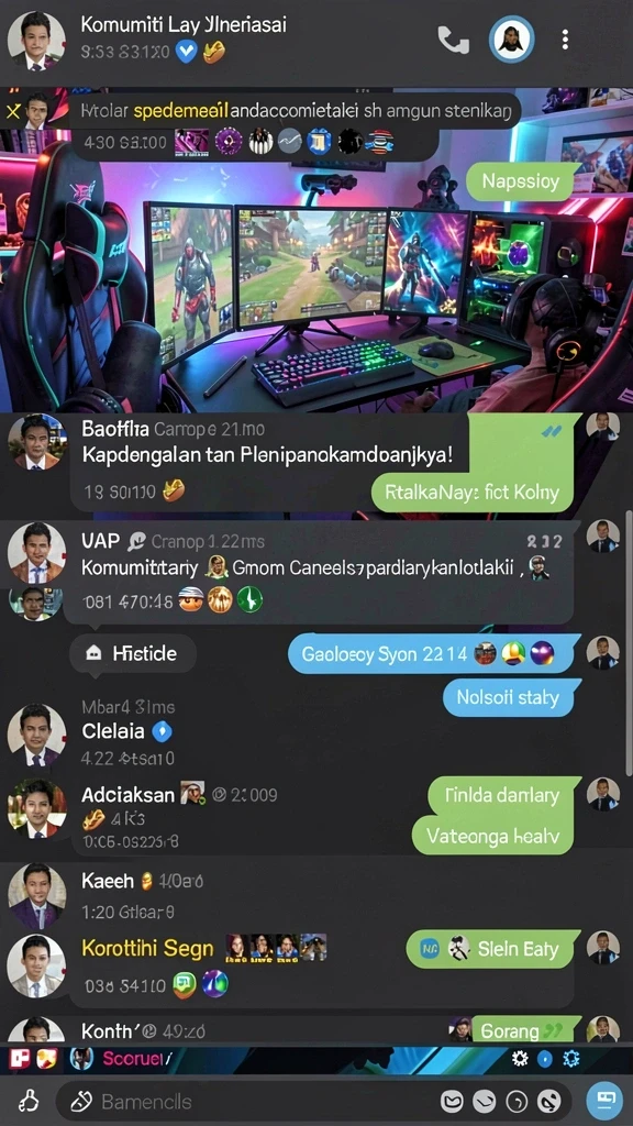 Fitur komunitas yang memungkinkan interaksi antar pemain.