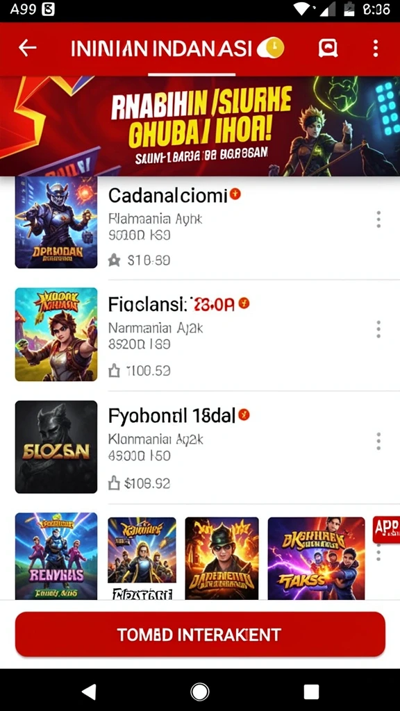 Berbagai pilihan permainan yang seru dan menantang.