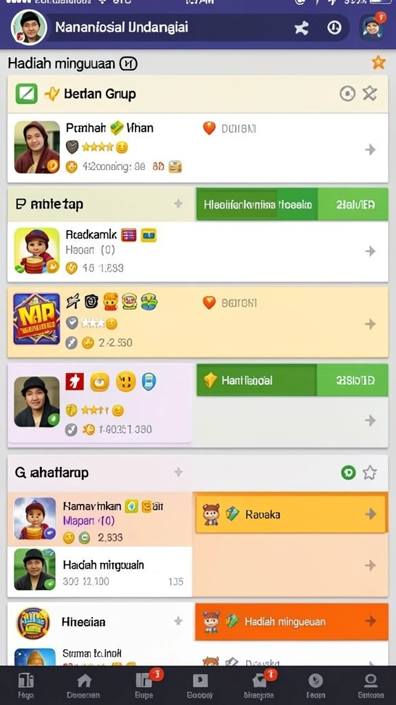 Komunitas pemain yang aktif dan ramah dalam aplikasi.