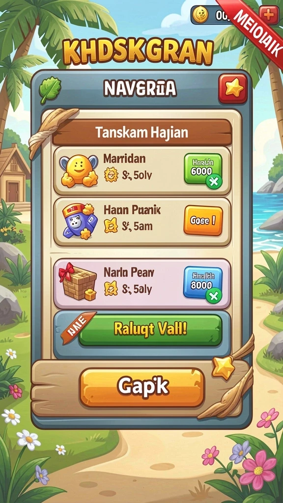 Berbagai item menarik untuk meningkatkan permainan.