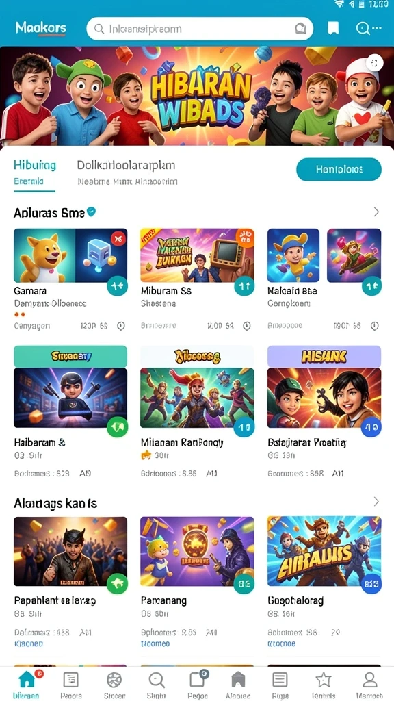 Screenshot menunjukkan level yang penuh warna dan tantangan menarik.